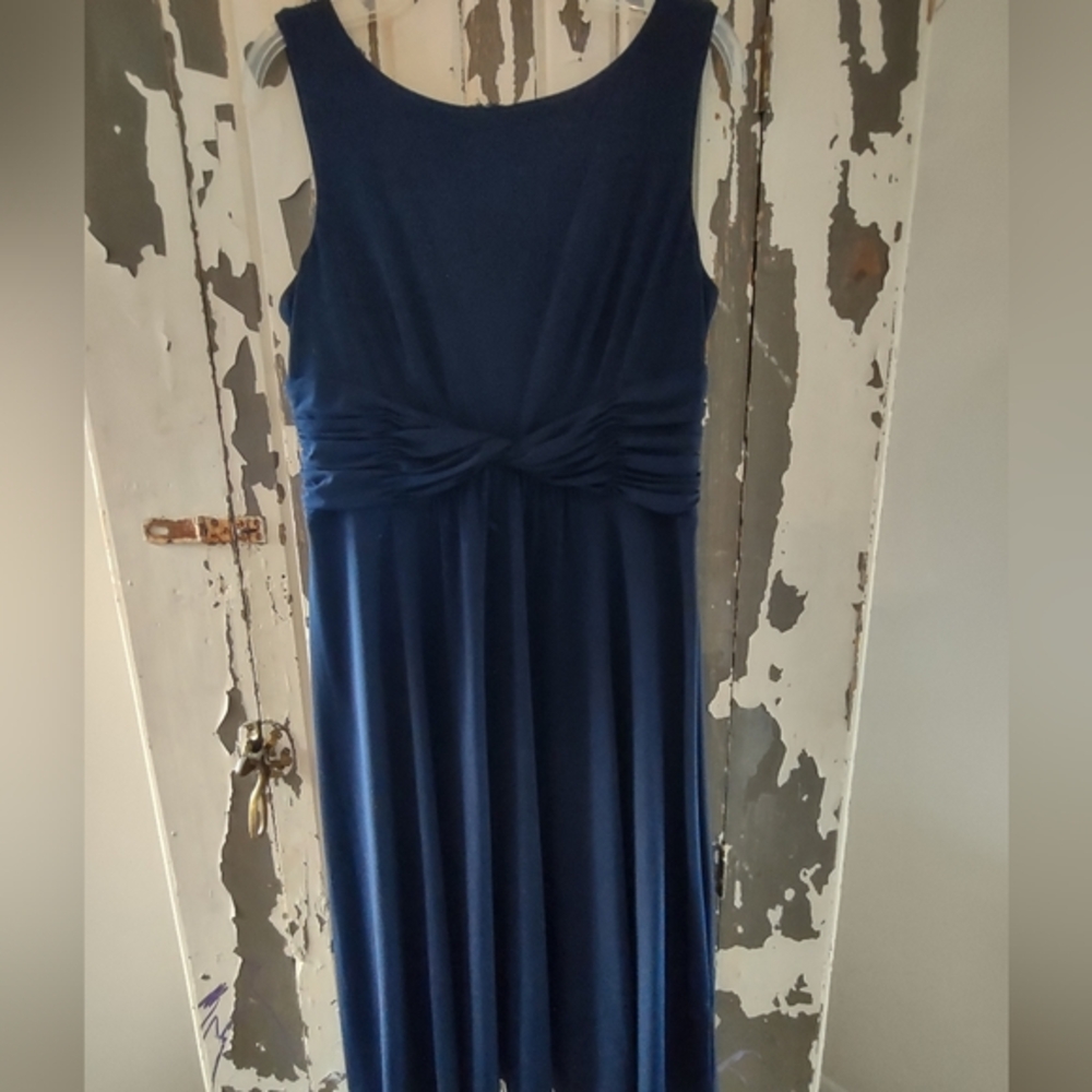 Laura Jeffries Size 12 Navy Midi Dress